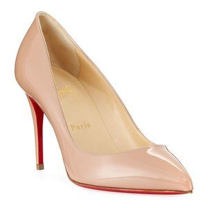 Christian Louboutin Pigalle 85 Beige Patent 38.5